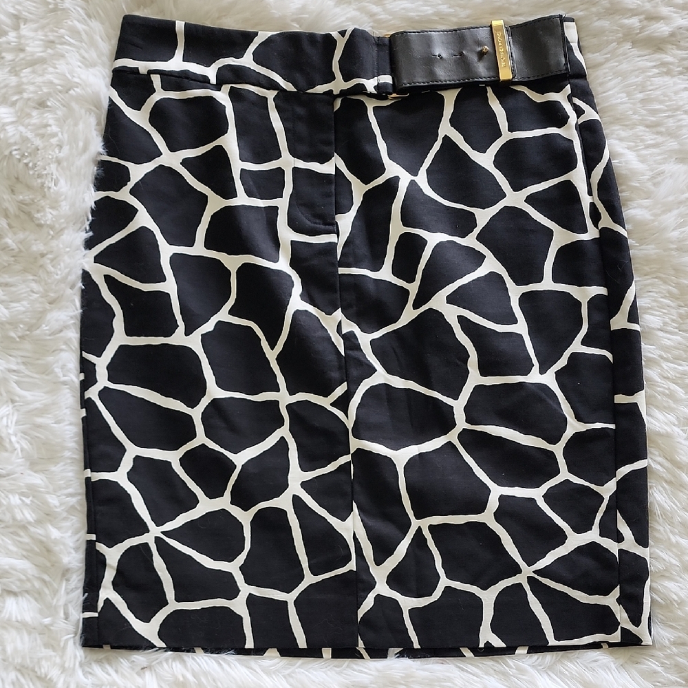 MICHAEL Michael Kors Black and White Patterned Pencil Skirt